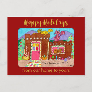 Het leuke Huis van de Peperkoek van de Adobe & de Feestdagenkaart