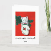 Het leuke Katje van Kerstmis Feestdagen Kaart (Achterkant)