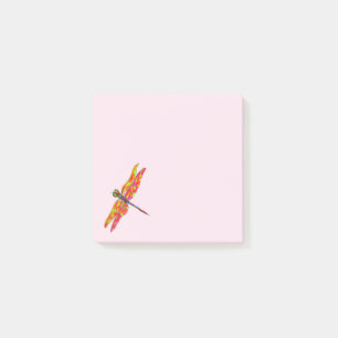 Het leuke kleurrijke meisje van de waterverflibel post-it® notes