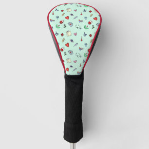 Het leuke Medische Patroon van het Pictogram Golfheadcover