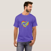 Het leuke Ontwerp van het Hart van de Regenboog T-shirt (Voorkant volledig)