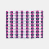 Het Leuke Paarse en Roze Patroon van Girly Fleece Deken (Voorkant (Horizontaal))