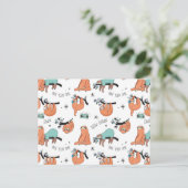 Het leuke Patroon van de Luiaard Briefkaart (Staand voorkant)