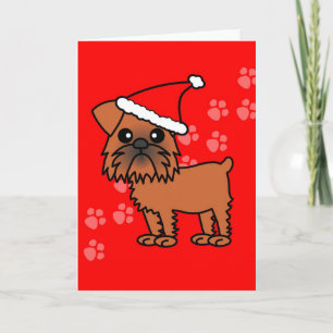 Het leuke Pet van de Kerstman van de Cartoon van Feestdagen Kaart