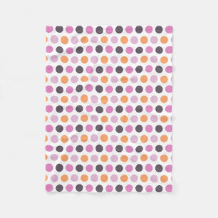 Het leuke Retro Oranje Paarse Roze Patroon van de Fleece Deken