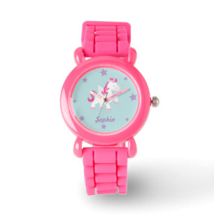 Het leuke Roze Gepersonaliseerde Magische Horloge