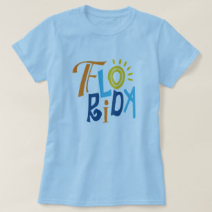 Het leuke typografische design van Florida T-shirt