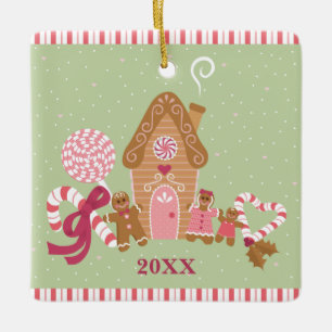 Het leuke Vierkante Ornament van het Snoep van de
