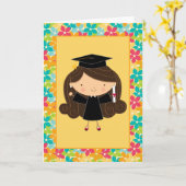 Het leuke Wenskaart van de Gift van Afstuderen Kaart (Gele Bloem)