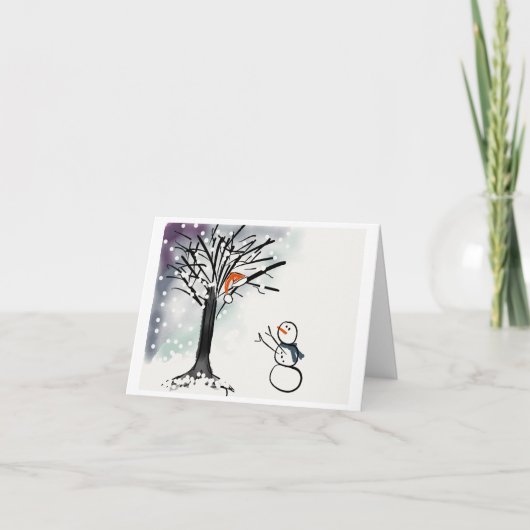 Het leuke wenskaart van het de vakantieseizoen van feestdagen kaart (Voorkant)