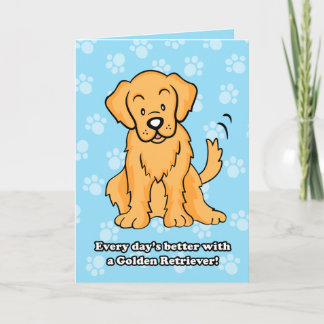 Het leuke Wenskaart van het Golden retriever van Kaart