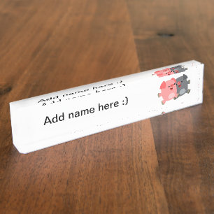 Het leuke Zwart-witte Naambord van het Bureau van