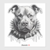 Het leven als Bull Terrier met Spike Caller Sticker (Vel)