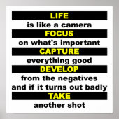 Het leven als een camera Funny Poster (Voorkant)