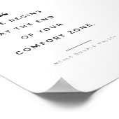 Het leven begint aan het einde van je comfortzone poster (Hoek)