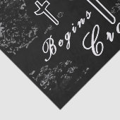 Het leven begint bij het kruis tissuepapier (Detail)