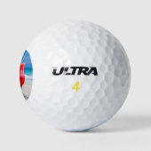 Het leven begint bij Pensioen, koude Drink op stra Golfballen (Logo)