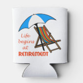 Het leven begint bij pensionering blikjeskoeler (Achterkant)