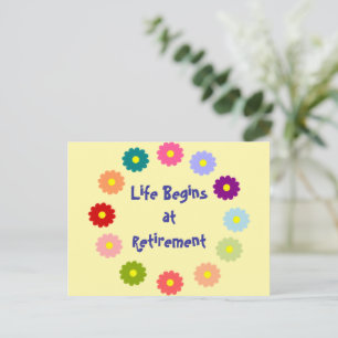 Het leven begint bij pensionering briefkaart