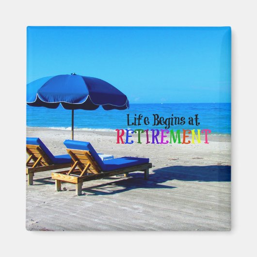 Het leven begint bij pensionering magneet (Voorkant)