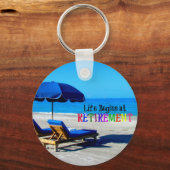 Het leven begint bij pensionering sleutelhanger (Voorkant)