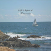 Het leven begint bij pensionering, zeilen, sticker (Voorkant)