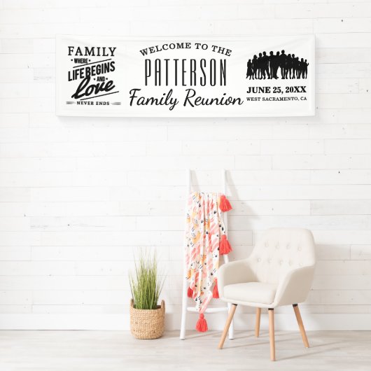 Het leven begint en liefde eindigt nooit | Gezinsh Spandoek (Insitu)