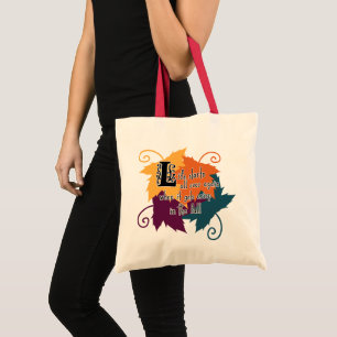 Het leven begint helemaal opnieuw Herfst Quote Tote Bag