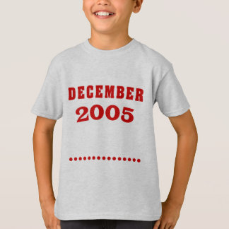 Het leven begint in december 2005 t-shirt