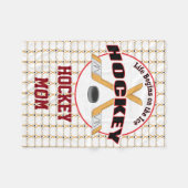 Het leven begint met Hockey Mam Fleece Deken (Voorkant (Horizontaal))