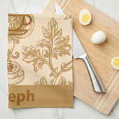 Het leven begint met koffie theedoek (Quarter Fold)