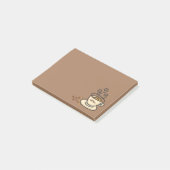 Het leven begint na een cafeïneverslaving post-it® notes (Schuin)