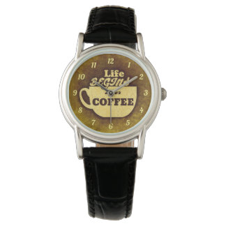 Het leven begint na koffie horloge
