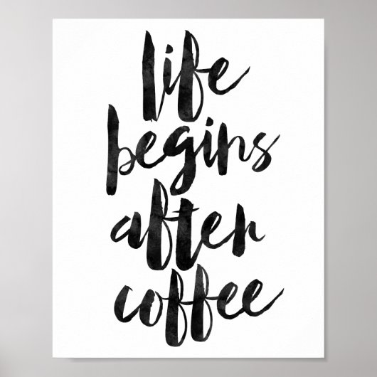 Het leven begint na koffie poster (Voorkant)