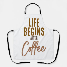 Het leven begint na koffie schort