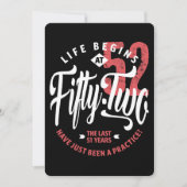 Het leven begint op 52 | 52e verjaardag kaart (Voorkant)