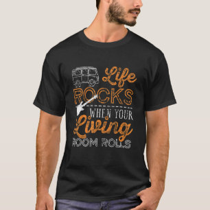 Het leven begint te lopen wanneer uw woonkamer dr t-shirt