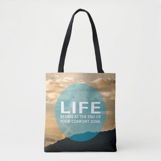 Het leven begint tote bag (Voorkant)