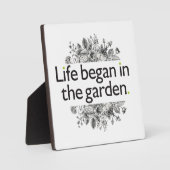 Het leven begon in de tuin fotoplaat (Voorkant)