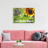 Het leven begon in een tuin canvas afdruk (Insitu (Woonkamer))