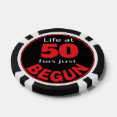 Het leven begon net op 50 - 00ste verjaardag pokerchips (Enkel)