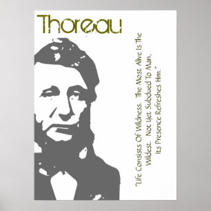 Het leven bestaat uit Wilde Thoreau-Poster Poster