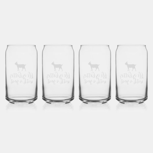 Het leven beter met geitenblik glas set (Achterkant)