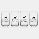 Het leven beter met geitenblik glas set (Voorkant)