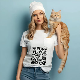 Het leven beter met koffie & kat, beste kattengesc Tri-Blend shirt