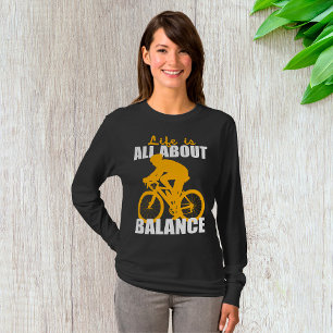 Het leven draait om balans fietsen Motivatie T-shirt