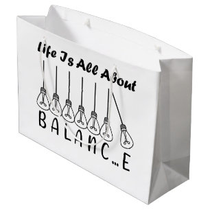Het leven draait om evenwicht en motivatie inspira groot cadeauzakje