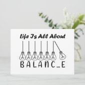 Het leven draait om evenwicht en motivatie inspira kaart (Staand voorkant)