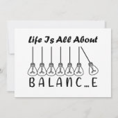 Het leven draait om evenwicht en motivatie inspira kaart (Achterkant)