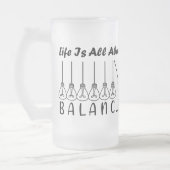 Het leven draait om evenwicht en motivatie inspira matglas bierpul (Links)